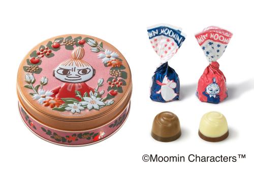 リトルミイの缶と2種類のパフ入りチョコレート
