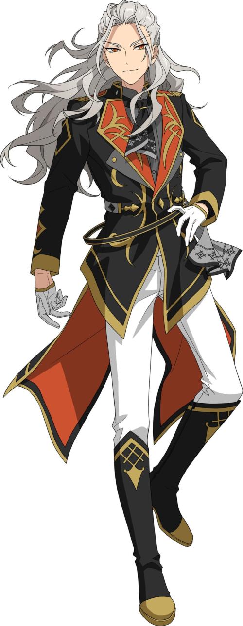 黒と赤の衣装に身を包んだ乱 凪砂の全身ビジュアル
