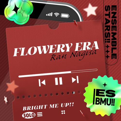 赤い背景にFLOWERY ERAとRan Nagisaの文字を配したジャケット