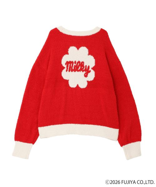 milky カーディガンの背面デザイン