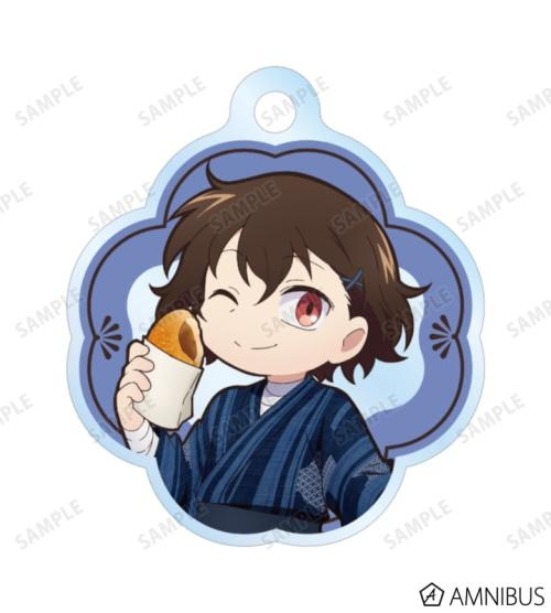 文豪ストレイドッグス わん!2 描き下ろし 太宰治 浴衣で食べ歩きver. 2連ワイヤーアクリルキーホルダー 商品画像02