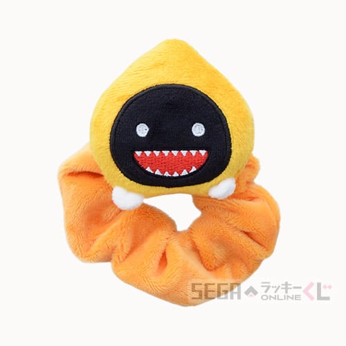 C賞-9 マスコット付シュシュ 黒子 全長約6.5cm（表面）