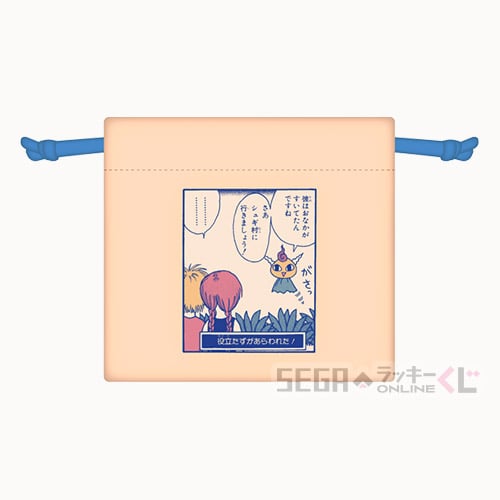 D賞-8 ミニ巾着 デザインH 全長約11cm（表面）