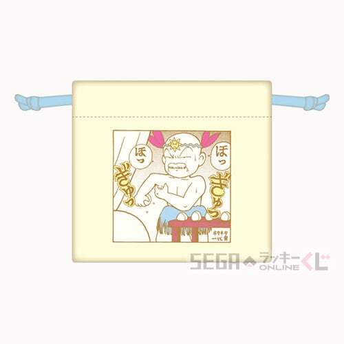 D賞-10 ミニ巾着 デザインJ 全長約11cm（表面）