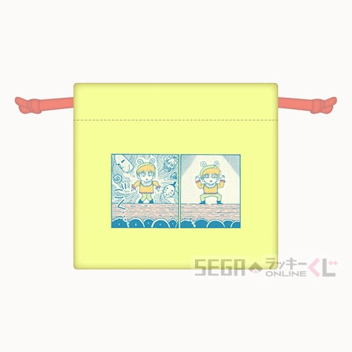 D賞-1 ミニ巾着 デザインA 全長約11cm（裏面）