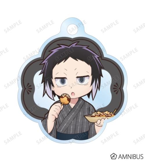 文豪ストレイドッグス わん!2 描き下ろし 芥川龍之介 浴衣で食べ歩きver. 2連ワイヤーアクリルキーホルダー 商品画像02