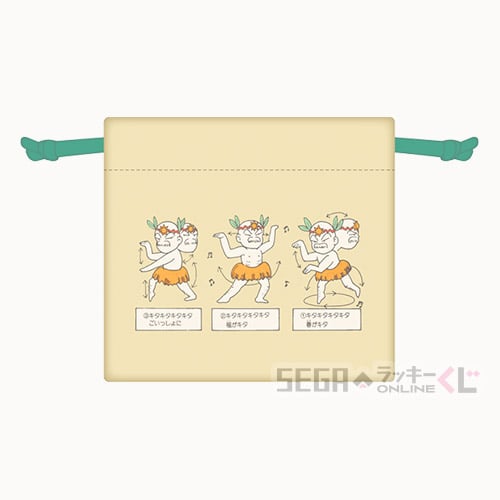 D賞-5 ミニ巾着 デザインE 全長約11cm（表面）