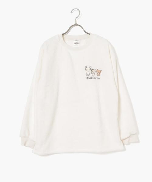 リラックマ/ルームウェア(上下セット):オフのトップス単品