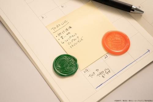 ノートのページをシーリングスタンプで飾る使用例