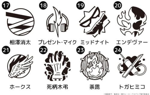 相澤消太からトガヒミコまでのエンブレム一覧