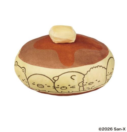 すみっコたちが並ぶホットケーキクッション