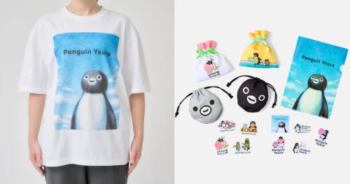 Suicaのペンギン新作グッズとTシャツ着用イメージ