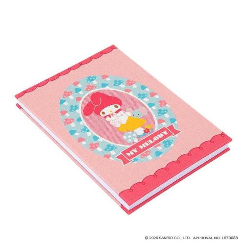 マイメロディ 御朱印帳（昭和レトロ） 定番サイズ（S） 斜めから見た本体