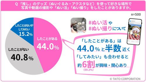 ぬい活・ぬい撮り経験と関心（500人）