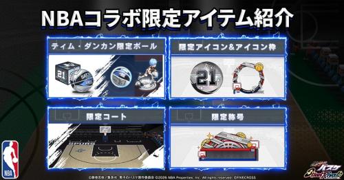 NBAコラボの限定ボール・アイコン＆アイコン枠・コート・称号