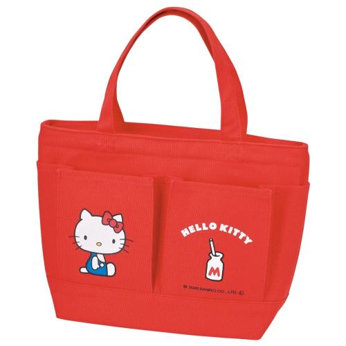 ハローキティのWポケット保温保冷帆布ランチバッグ 正面