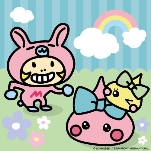 ミニモちゃんとほっぺちゃんのコラボイラスト