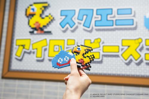 スライムとチョコボのアイロンビーズ制作イメージ