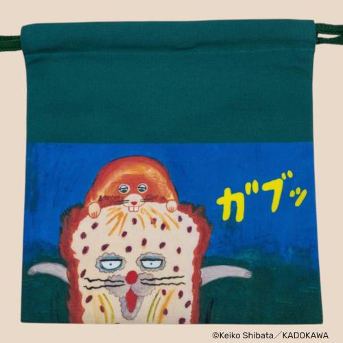 パンどろぼう 「ガブッ」柄の表面