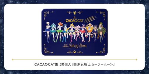 セーラー10戦士をデザインしたCACAOCAT缶30個入の販売特設掲載画像