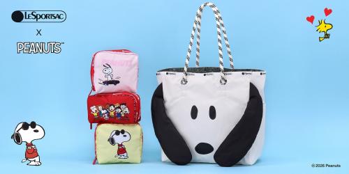 LeSportsac×PEANUTS 2026Winter Collectionのトートとポーチ