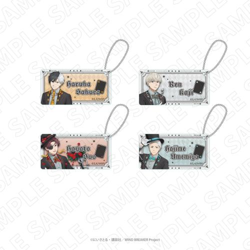 手品師風衣装のネームプレート風クリップチャーム全4種