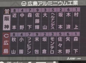 【阪神】村上頌樹が先発、前回先頭打者本塁打浴びた広島秋山翔吾と再び対戦／スタメン一覧