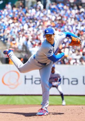 大谷翔平、2回まで無安打3奪三振で無失点 直球主体で3者連続