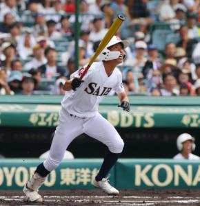 【甲子園】愛媛大会19の０済美・鎰谷典太朗が今夏初安打　秋春２連覇東洋大姫路・木下から長打