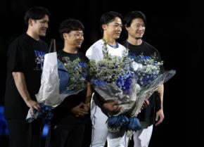 【日本ハム】中島卓也が引退セレモニーで“最後の守備練習”「(一塁に)届いて良かった」苦笑い