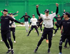 【阪神】また雨で２日連続室内でも若手はエネルギッシュ　先発挑戦の石井大智らは自主練習に