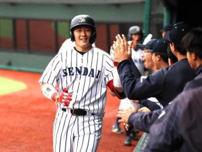 仙台大　４年ぶりの明治神宮大会出場決定　オリックス育成ドラフト２位の井尻琉斗が満塁弾