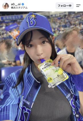“日本一の天然あっぷるぱい”は勝利の女神？「かわいさ限界突破」でサインボールもゲット