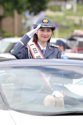 井頭愛海が3度目の一日警察署長「キリコのタクト~YELL~」撮影した縁ある神奈川・厚木市