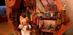 動物たちが繰り広げる物語をミニチュアで 温かいスチームパンクなジオラマ