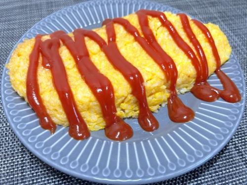 ケチャップをかけて完成