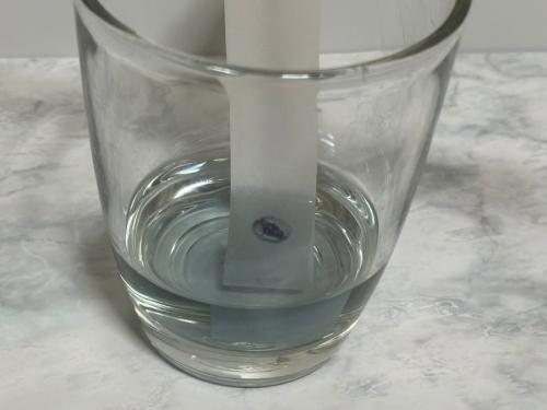 細長い紙に目のような模様が