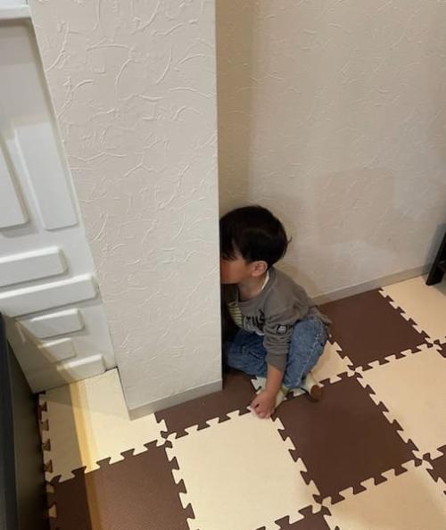 隠れているのは顔くらい？