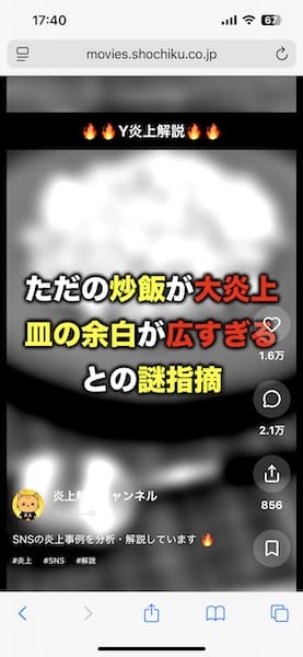 ショート動画にまとめられる