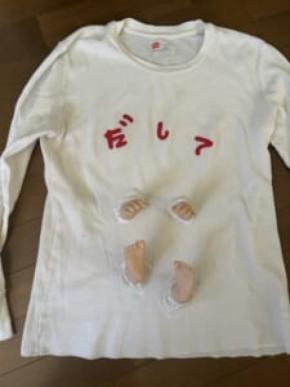 「だして」妊婦にしかできない衝撃のハロウィン仮装に11万いいね「こわいこわい」