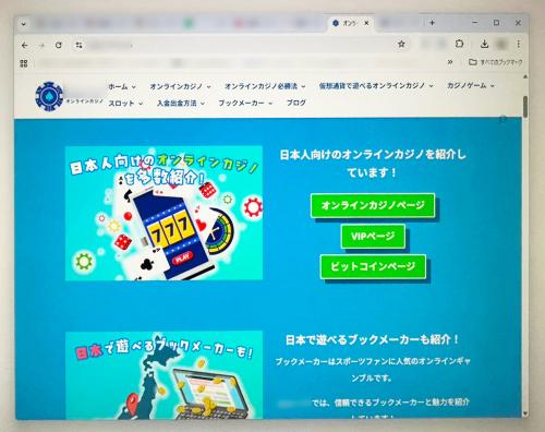 誘導されたランディングページ