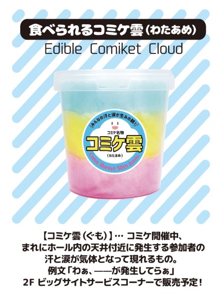 コミケの名物現象がまさかのグッズ化　「食べられるコミケ雲（わたあめ）」爆誕