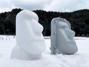 今年の冬は庭をイースター島にしよう!雪遊び玩具「無限モアイ製造機」が楽しそう
