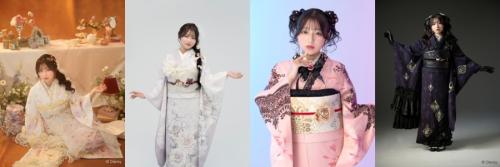 ファッションアイコンとしても注目される希空さんが、全く異なる4つの振袖スタイル（LOOK）を披露