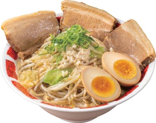 「厚切り焼き豚のバミ郎そば」（マシ盛り）