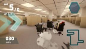 事務イスで爆速レース 「Need for Seat」がバカゲーなのに本格派