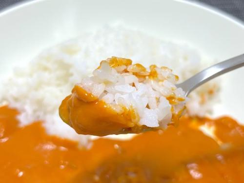 ライスと食べると甘さが強まる