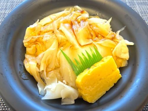 醤油をかける