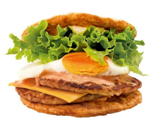 ドムドム×銚子電鉄「ぬれ煎餅バーガー」登場 えっ、バンズが煎餅!?