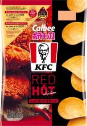 KFC監修の辛口ポテチ登場 「レッドホットチキン味」と「グリーンホットウィング味」